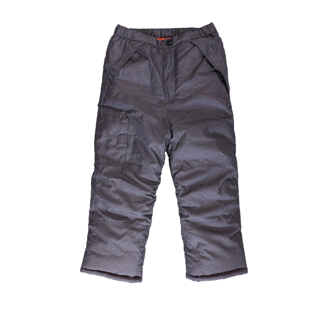 LONDON FOG Kids Snow Pants Unisex Size L/7 Gray and Orange Snow Pants